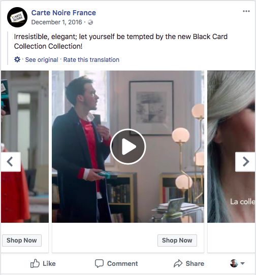 Video sizes of carousel ads on facebook