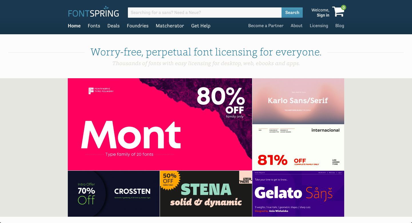 fontspring paid fonts